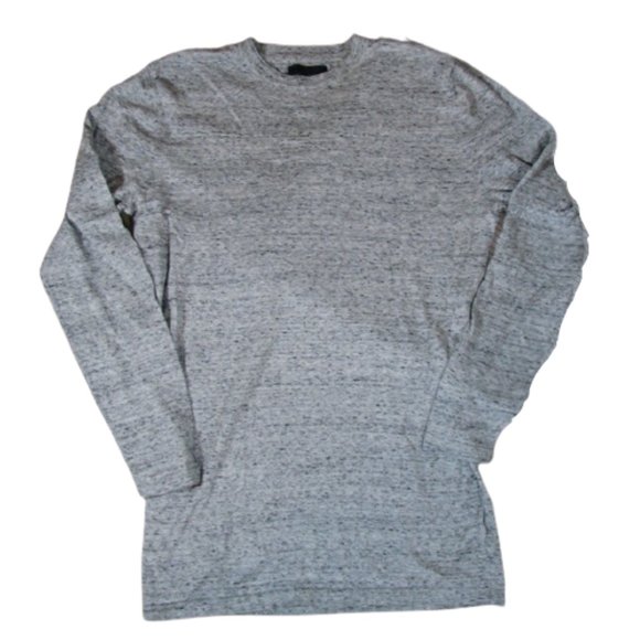 ASOS Shirt Gray Heather Long Sleeve Knit Medium Athleisure Women - Picture 1 of 4